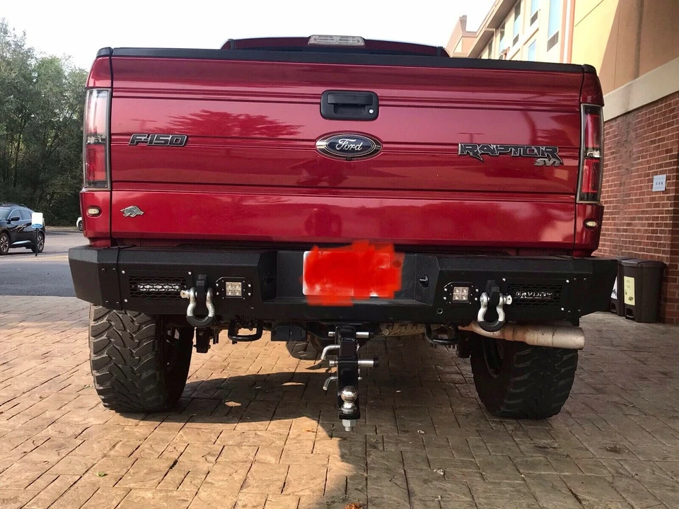 Vijay FIT 2010-2014 Ford F150 Raptor SVT Steel Rear Bumper W/LED Lights&D-Ring - Image 2 of 4