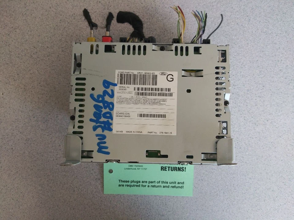 2019 Ford Mustang OEM Radio Receiver AM-FM-MP3 ID KR3T-18D832-ED Fits 19 Foto 2 de 4