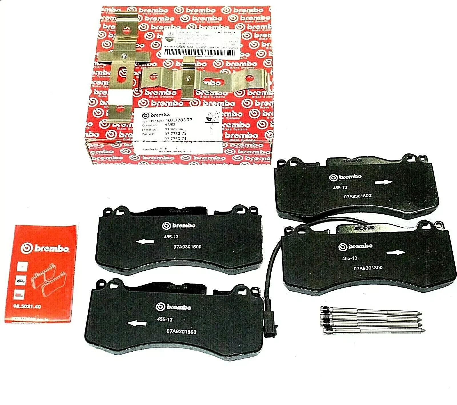 Maserati Quattroporte 2014-2020 FRONT Brake pad