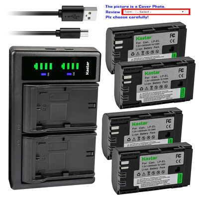 Kastar LP-EL Lithium-Ion Battery Pack LTD2 Charger for Canon EL-1 E-TTL E-TTL II