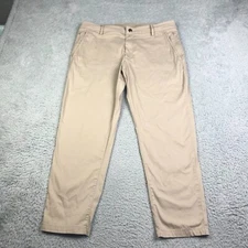 Bird Dogs Pants Mens 34 (35x26) Khaki Performance Chino Boom For Your Boomstick