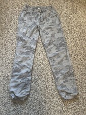 Athleta Girl New Size XL/14 Jogger Pants in Gray Camo Lined Drawstring Waist