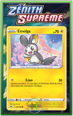 Emolga - EB12.5:Supreme Zenith - 047/159 - Französische Pokemon Karte Neu