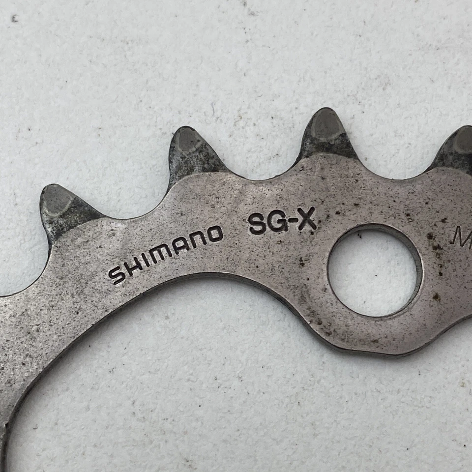 Винтажная передняя звездочка Shimano SG-X 22 зуба 64 BCD 4 болта M9 S-22 22t A11 - Изображение 2 из 4