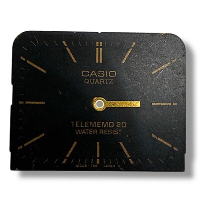 Casio Watch Dial Telememo 20 Black 102A5-786 Japan Hour Hand & Wheel Read!