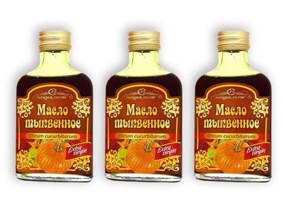 Kürbiskernöl 3 x 100 ml kaltgepresst Cucurbita Pepo Seed Oil Масло тыквенное