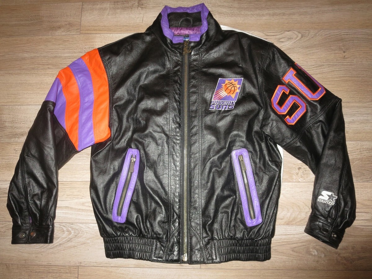 Phoenix Suns NBA Starter Genuine Leather Jacket Medium M Adult | eBay