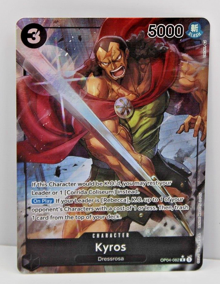 Alternate Art Kyros OP04-082 One Piece Gaming Card *Mint*