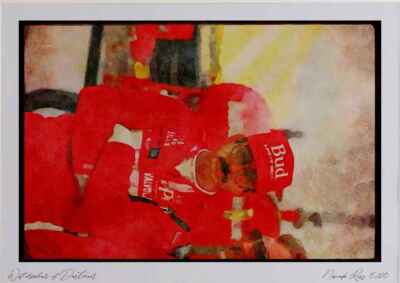 Autorennen 325038 Bobby Rahal, Pocono 500 Aquarell Bild limitierte Auflage A4