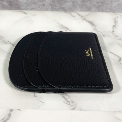 A.P.C. DEMI-LUNE CARDHOLDER ﻿PXBJQ-LZZ F63270 BLACK | eBay