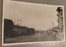 Carte photo Douala Cameroun ca1950 Citroën traction Av Renault juva4 camions