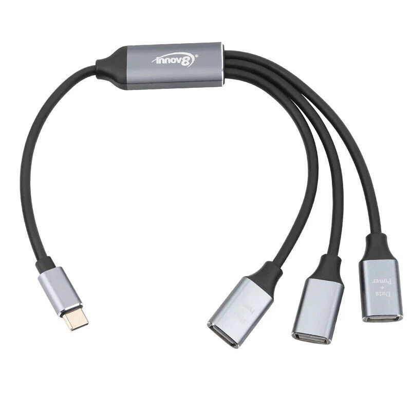 Wonderwires USB-C to 3 x USB 2.0 A Female Hub OTG Data & Charge Y Splitter Cable - Image 4 of 4