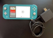 Nintendo Switch Lite Turquoise Console  Tested  Working  Original Charger