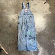 Washington Dee Cee Overalls 40x30 Blue Vintage Distressed Painter Workwear 50s