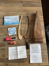 2005 Joe Esch Walnut Handmade Bowed Psaltry W/ Accessories  2 Bows Dulcimer