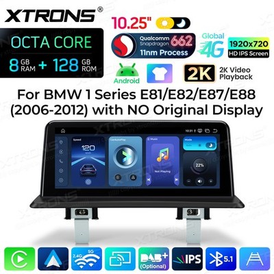 10,25'' Autoradio für BMW E87 E88 ohne Orignal DisPlay Android 14 8+128G GPS Navi
