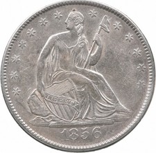 1856 Seated Liberty Half Dollar a0389