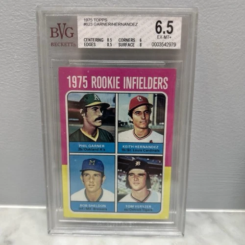 1975 Topps #623 Rookie Infielders Keith Hernandez Rookie RC BVG 6.5