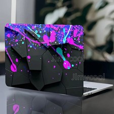 2 Pack Purple Paint Pattern Laptop Art Decal Case Universal Laptop Skin Sticker