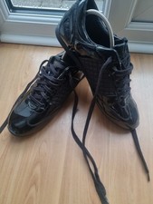 Men's Nicholas Deakins Galaxy Patent Trainers Made in Spain - Black VG condition