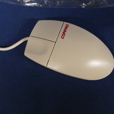 Vintage Compaq M-S34 Computer Mouse Trackball Ball Beige PS2 141649-004 NOS