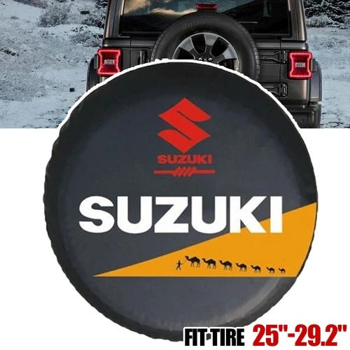 For Suzuki SUV Car Spare Tire Cover Fits 25"-29.2" Diameter Tire Wheel Protector