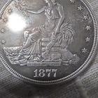 1877 US Trade Dollar $1 Silver Coin 0.900 Fineness Uncertified
