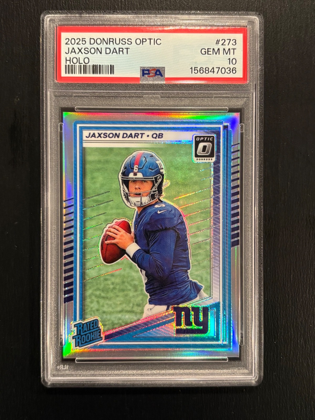Jaxson Dart Panini Donruss Optic #273 Holo