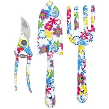 Southern Homewares Floral Design Gardening Tools, Set of 3 - Clippers, Trowel...