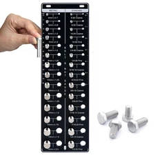 Thread Checker, 28 Nut and Bolt Thread Checker, Bolt and Nut Identifier Gauge...