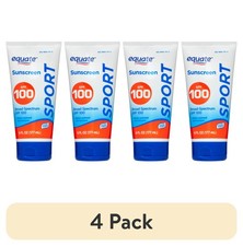  4 pack Equate Sport Broad Spectrum Sunscreen Lotion, SPF 100, 6 fl oz