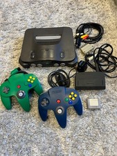 Nintendo 64 N64 PAL Console Set Up with 2 x Controllers, AV cable, Memory Card.