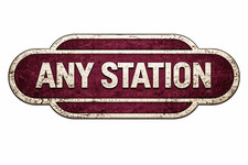 Railway Totem Distressed Station Sign  Metal Rust Proof  Beginning with "C"