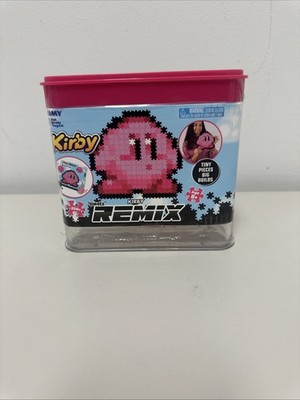 Kirby Jixelz Remix TOMY Snap Puzzle Tin Pink 250+ Pieces New