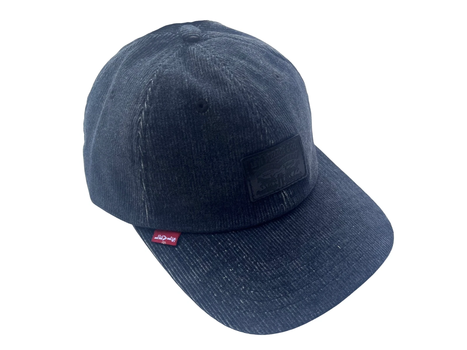Levi's Men's Black Corduroy Relaxed Dad Hat Heritage 2 Horse Patch Red Tab New