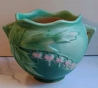 Vintage Roseville Pottery Bleeding Heart Mini Jardiniere 651-3 Vase Planter Bowl