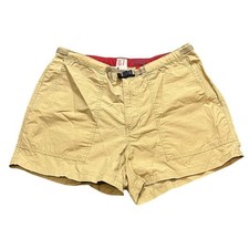 VTG Y2K Abercrombie Fitch Surplus Womens 8 Nylon Baggy Cargo Utility Shorts Tan
