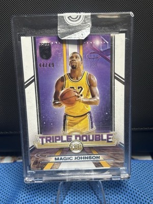 2023-24 Topps 3 Basketball Magic Johnson Triple Double /49 #TD-9 Lakers