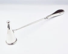 ART DECO STERLING SILVER HANDLED CONICAL CANDLE SNUFFER London 1927
