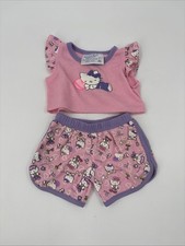 Build a Bear Hello Kitty Pajamas Outfit Sanrio Pink Purple Sleeping Set Sanrio