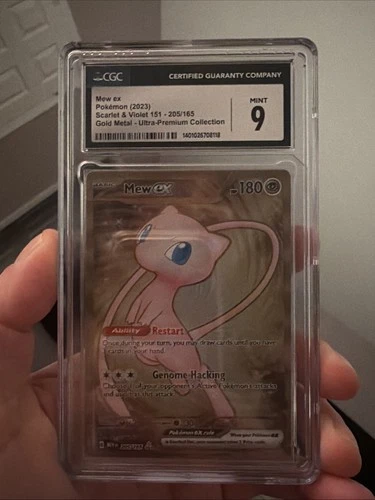 CGC 9 MINT Mew Ex 205/165 Gold 151 UPC PROMO Pokemon Card