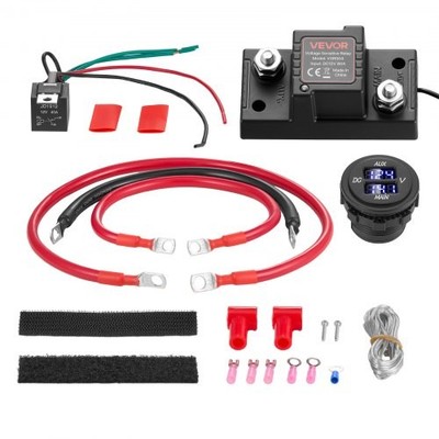 HOT/ Dual Battery Isolator Kit,12V 80 Amp,Manual and Automatic VSR Voltage Sens