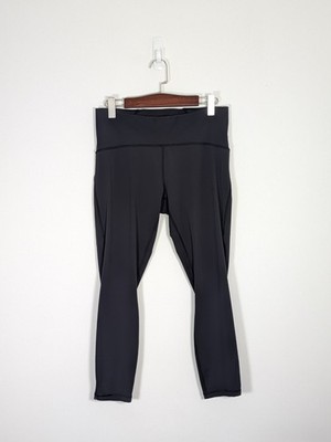 Lululemon Medium Navy Blue Cropped Mesh Pannel Gym Leggings