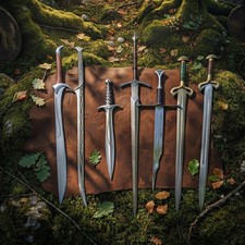 Set of 8 PCS Handmade Movie-Inspired Replica Fantasy Display Swords, Collection