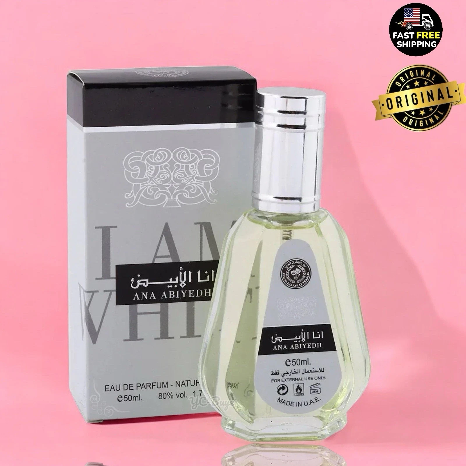 Ana Abiyedh Perfume Spray 1.7oz 50ml By Ard Al Zaafaran | Made In U.A.E