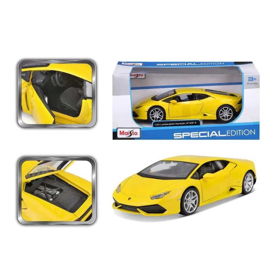 Lamborghini Huracan Coupè Yellow/Giallo Die Cast 1/24 Maisto #31509 - Immagine 3 di 4