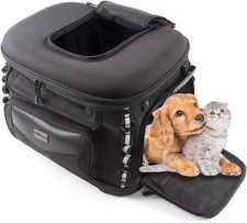 Pet Carrier Portable Weather Resistant Motorcycle Dog/Cat Carrier Crate Luggage