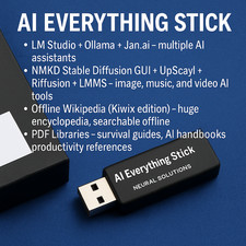 AI Everything USB Stick &ndash; LM Studio, Stable Diffusion, Ollama, Offline Wikipedia
