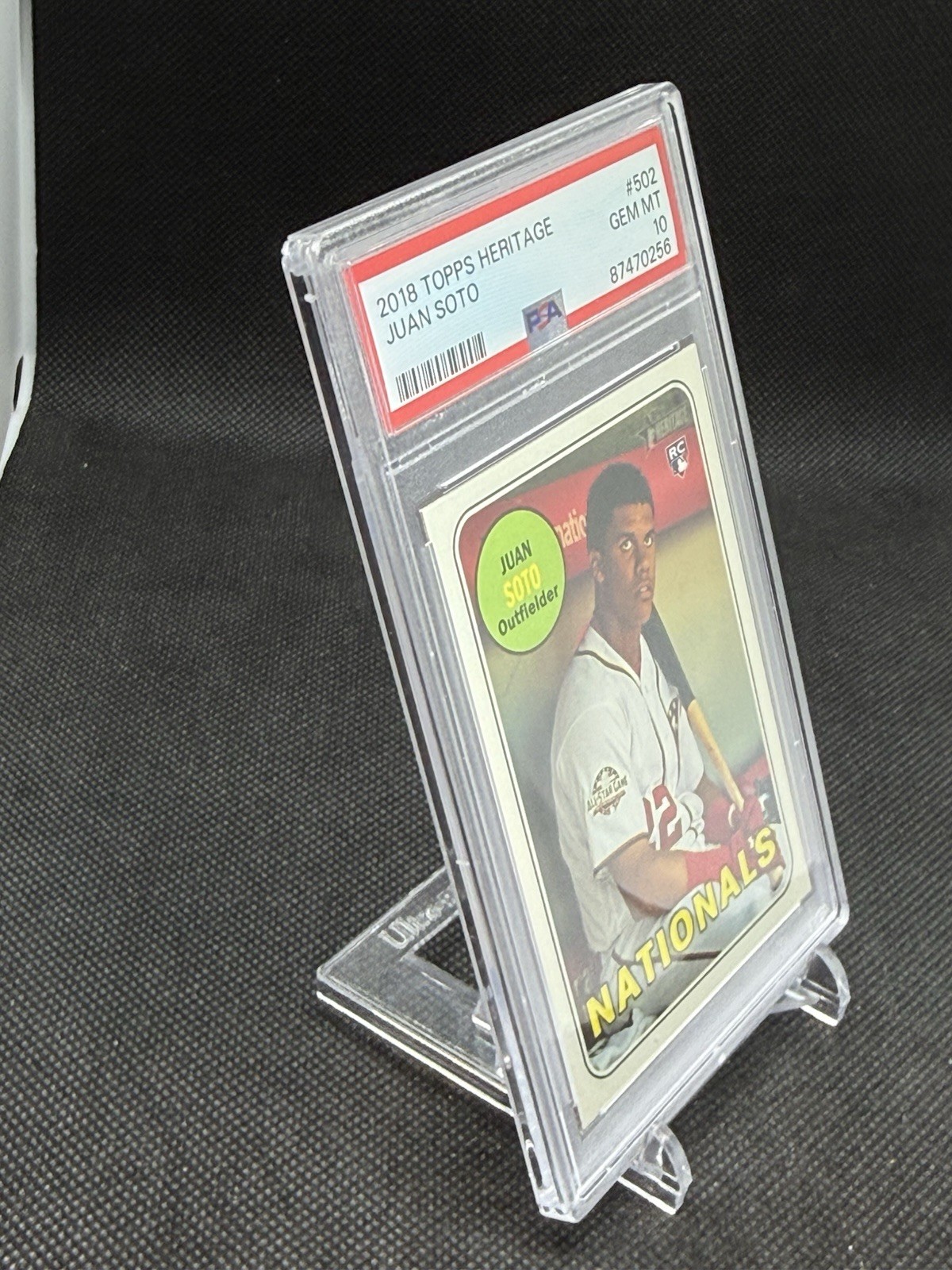 2018 Topps Heritage JUAN SOTO #502 ROOKIE (RC) NY Mets/Nationals PSA 10 view 2