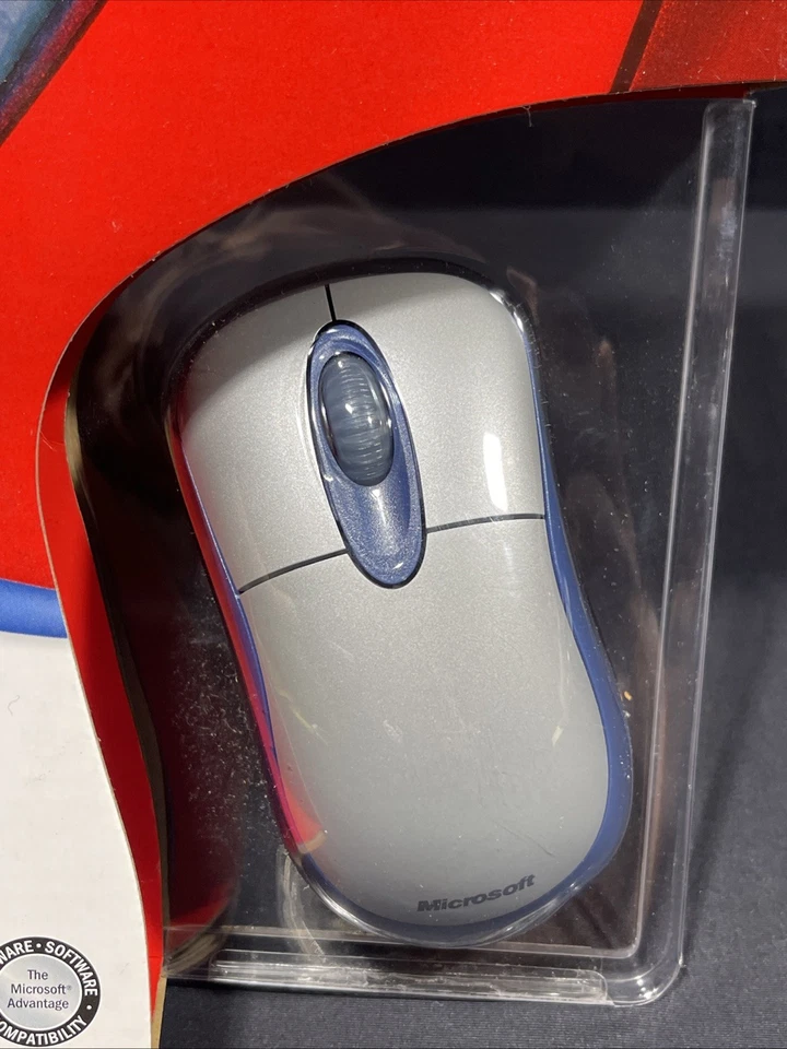 Microsoft Wireless Optical Scroll Mouse Blue Left or Right Hand K80-00004 - Image 2 of 4